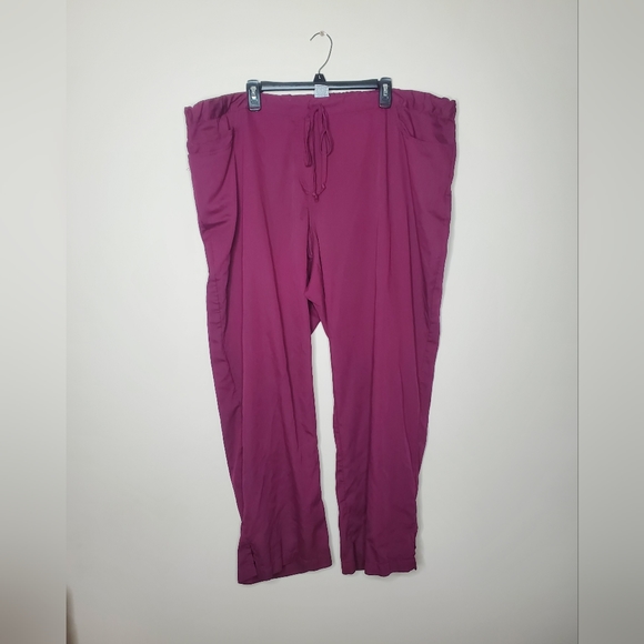 Grey's Anatomy Other - Grey’s Anatomy Scrubs Womens Burgundy Plum Purple Maroon‎ Pants 4XL